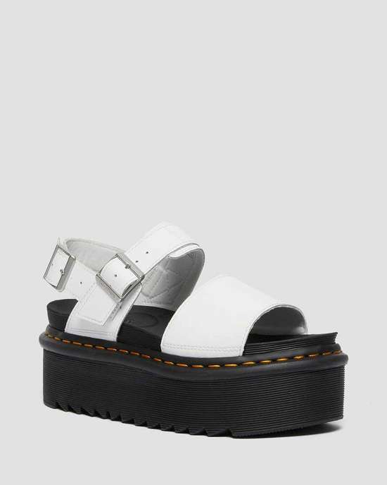 Sandalias Ligeras Dr. Martens Voss Quad Strap Mujer Blancos MX-23961